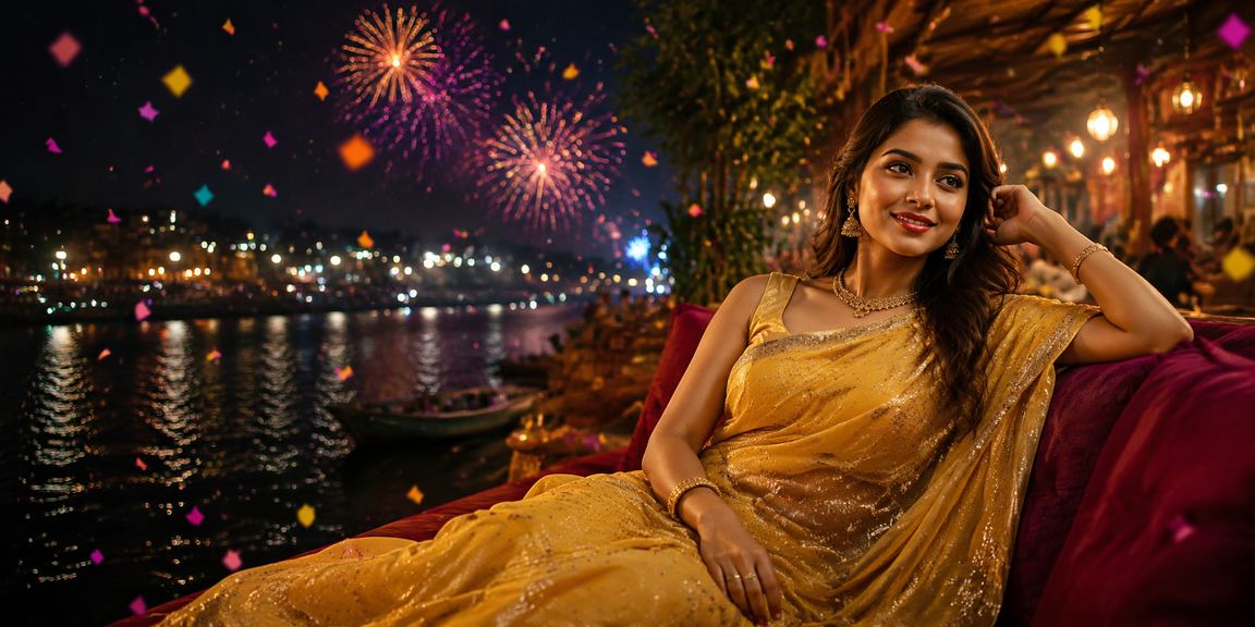 ময়মনসিংহে শাড়ি পরিহিতা নারী মোবাইলে নিরাপদ পেমেন্ট করছেন