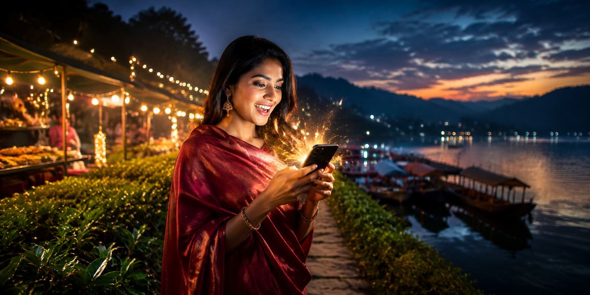 রাঙামাটির চা বাগানে মোবাইলে ক্যাসিনো খেলে পুরস্কার জিতছেন এক খেলোয়াড়